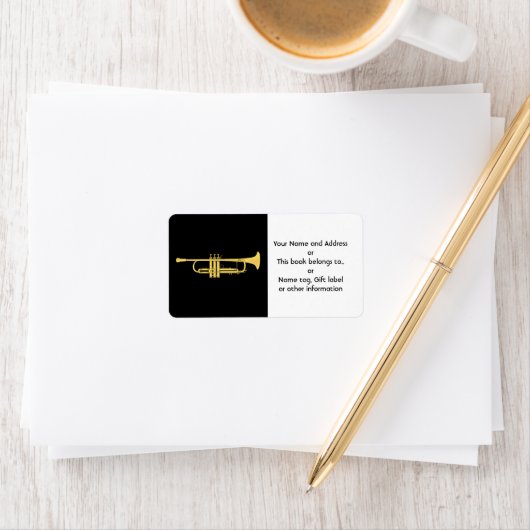 Étiquette Thème de la trompette d'or (En situation)