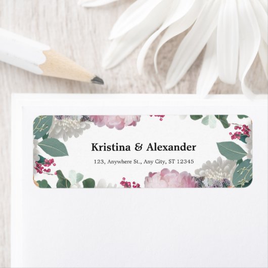 Étiquette Thème de mariage floral (En situation)