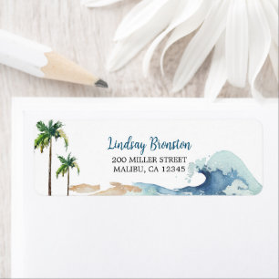 Étiquette Thème de surf Baby shower Invitation Plage Bébé