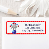 Étiquette Thème du cirque Carnaval des éléphants (En situation)