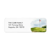 Étiquette Thème Golf Adresse de Retour (Devant)