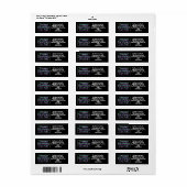 Étiquette Thème Halloween éffrayant Neon Gradient sur Noir (Feuille entière)