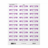 Étiquette Thème Mariage Feuille violet (Feuille entière)