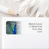 Étiquette Thème Mariage Peacock 1 (En situation)