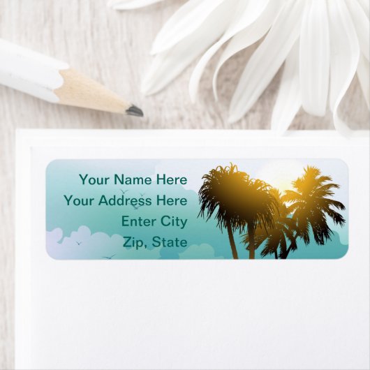 Étiquette Thème plage (En situation)