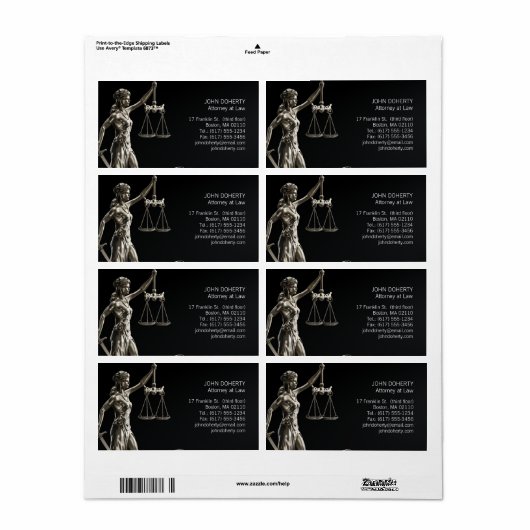 Étiquette Thème | Scales de justice (Feuille entière)