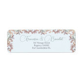 Étiquette Thème Vintage Régence mariage (Devant)