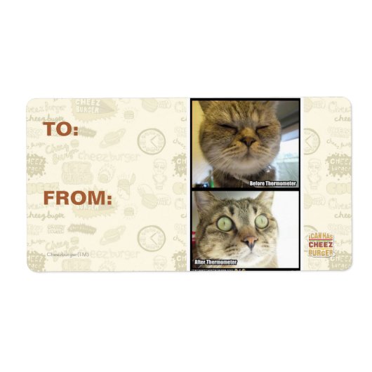 Étiquette Thermomètre (Devant)