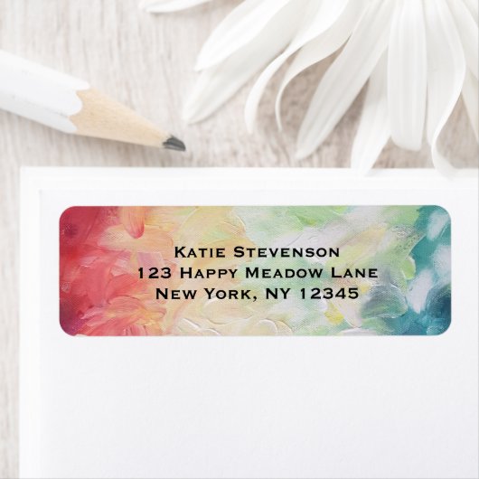 Étiquette Thick Textured Abstract (En situation)