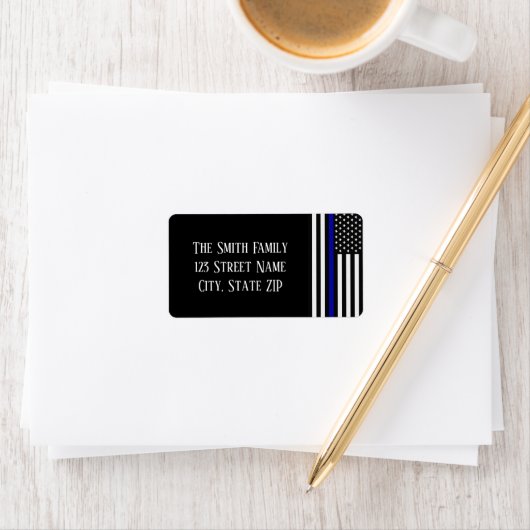 Étiquette Thin Blue Line Flag (En situation)