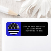 Étiquette Thin Blue Line Flag, USA Police / Enforcement (En situation)
