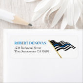 Étiquette Thin Blue Line Police Flag (En situation)