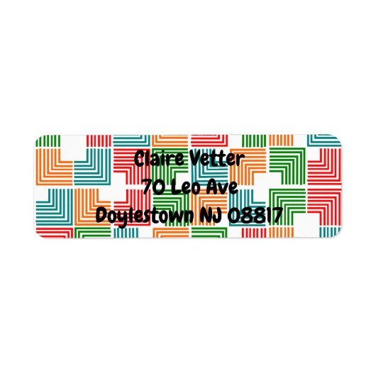 Étiquette Threads carré (Devant)