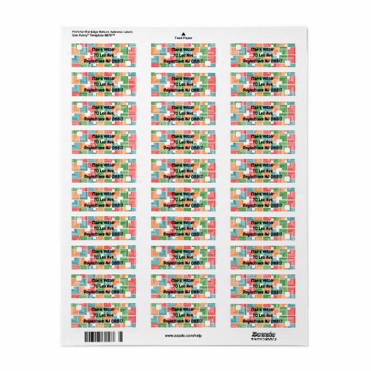 Étiquette Threads carré (Feuille entière)