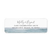 Étiquette Tide faible | Aquarelle côtière Adresse de retour (Devant)