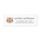 Étiquette Tiger Face (Devant)