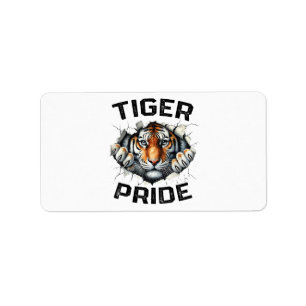 Étiquette Tiger Pride Retro Tiger School