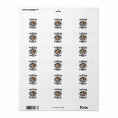 Étiquette Tiger Pride Retro Tiger School (Feuille entière)