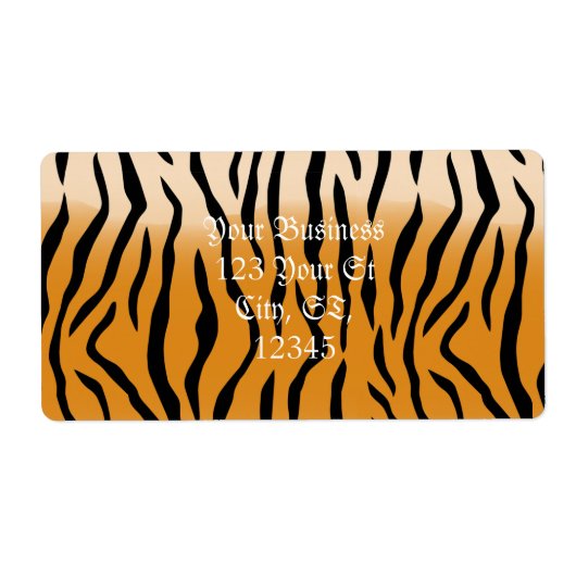 Étiquette Tiger Stripes Motif Thunder_Cove (Devant)