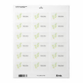 Étiquette Tiges Florales Délicates (Feuille entière)