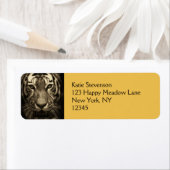 Étiquette Tigre en Sepia Tones (En situation)