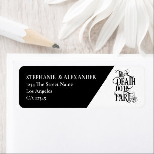 Étiquette Til Death Us Do Part Gothic Return Adresse Mariage