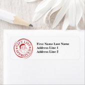 Étiquette Timbre à autocollants de la clause Santa de père N (En situation)