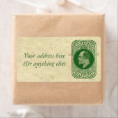 Étiquette Timbre de l'enveloppe prépayée King Edward VII (En situation)