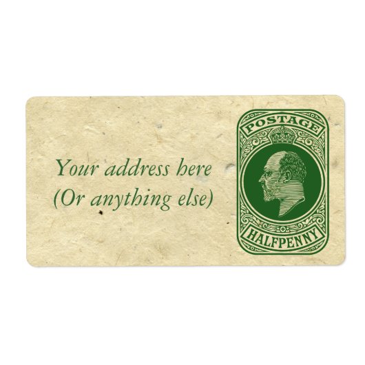 Étiquette Timbre de l'enveloppe prépayée King Edward VII (Devant)