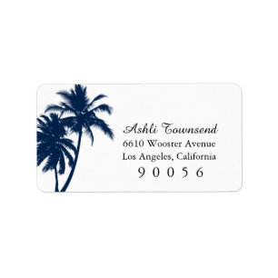 Étiquette Timbre pour mariage de la Destionation des palmier