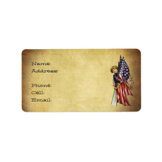 Étiquette Timbre vintage de cage à oiseaux. (Devant)