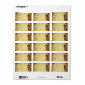 Étiquette Timbre vintage de cage à oiseaux. (Feuille entière)