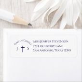Étiquette Timeless Catholic Monogrammed Wedding (En situation)