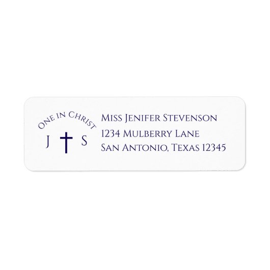 Étiquette Timeless Catholic Monogrammed Wedding (Devant)