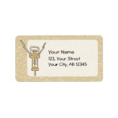 Étiquette Tire-bouchon (Devant)