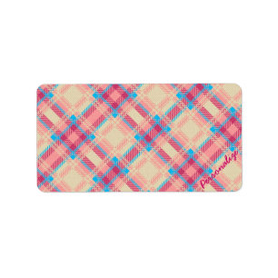 Étiquette Tissu motif à la mode mignonne