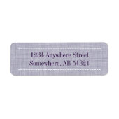 Étiquette Tissu tissé en tissu en Indigo violet (Devant)