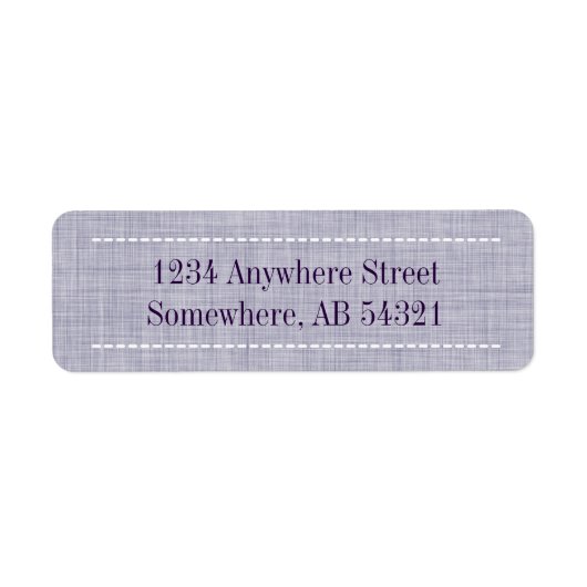 Étiquette Tissu tissé en tissu en Indigo violet (Devant)