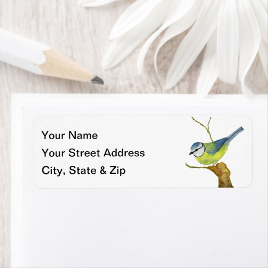 Étiquette Tit bleu (En situation)