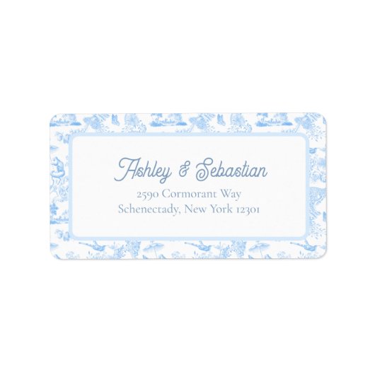 Étiquette Toile de Chinoiserie de la Jungle de Preppy (Devant)