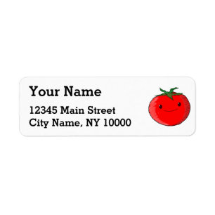 Étiquette Tomate de carton mignon