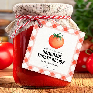 Étiquette tomate Relish avec l'apparence de la fer