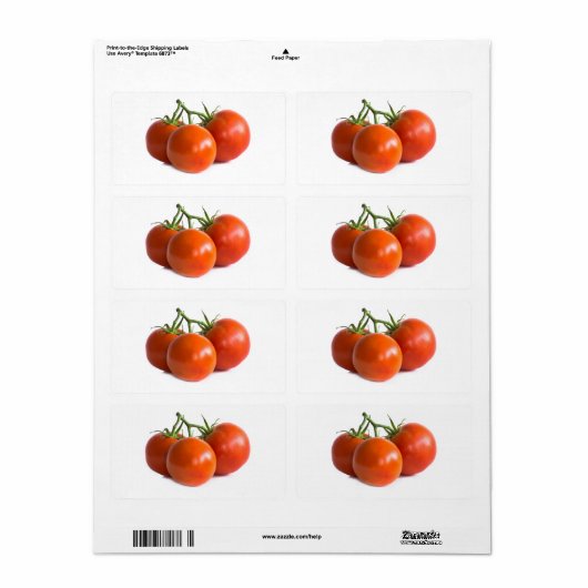 Étiquette Tomates (Feuille entière)
