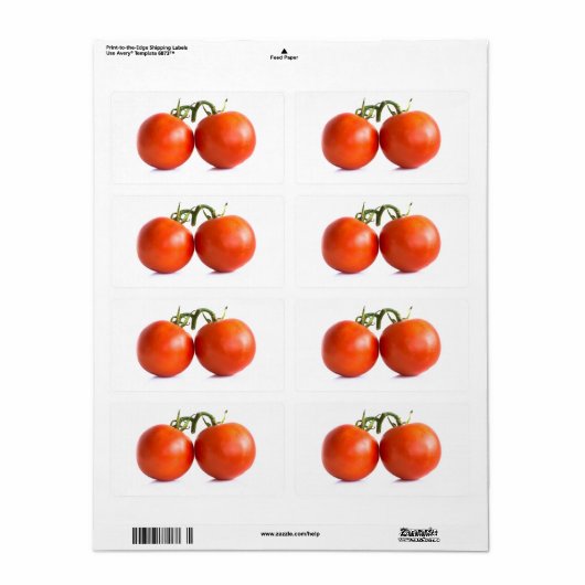 Étiquette Tomates (Feuille entière)