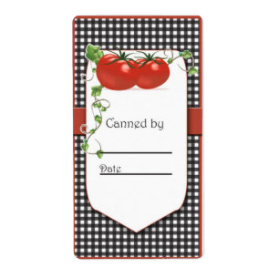 Étiquette Tomato Canning Jar Labels