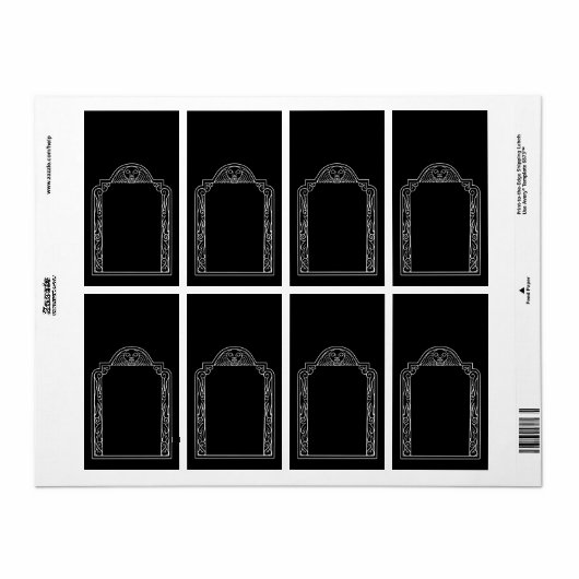 Étiquette Tombstone (Feuille entière)