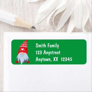 Étiquette Tomte Scandinavian Gnome Adresse de vacances