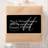 Étiquette Ton sur ton Monogramme (En situation)