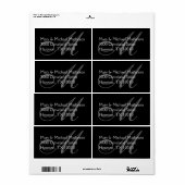 Étiquette Ton sur ton Monogramme (Feuille entière)