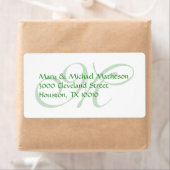 Étiquette Ton sur ton Monogramme (En situation)